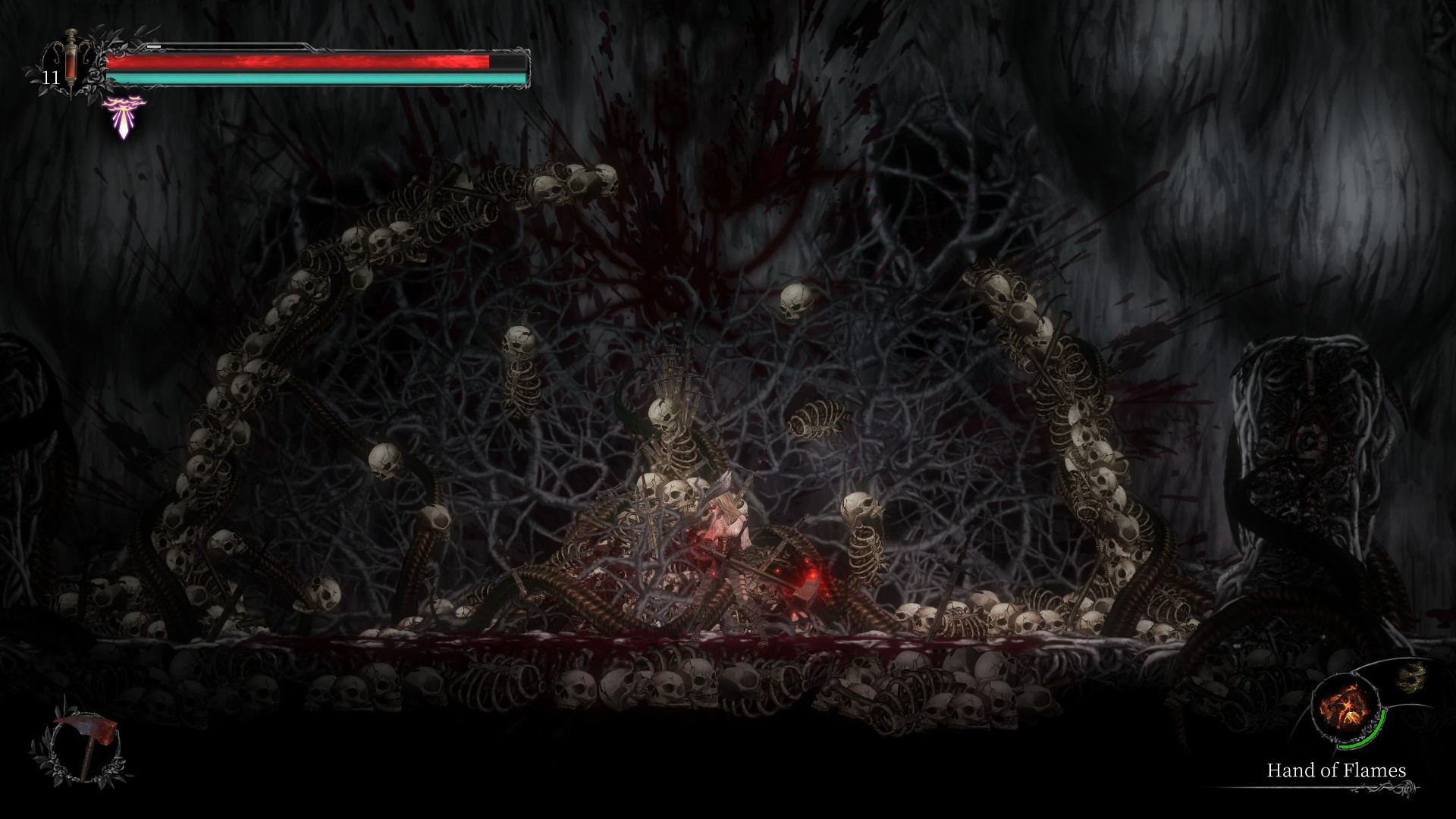 Trapped by the skeletons